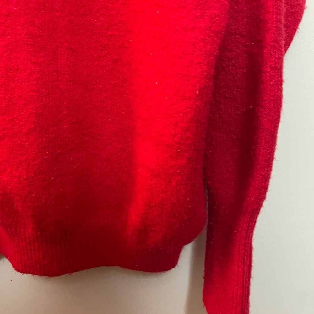 Vince Camuto Red Oversized Drop Shoulder Crew Neck Knit Sweater Womens Large - Picture 10 of 10